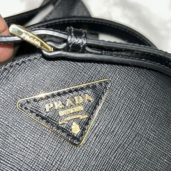 Authentic Prada Black Saffiano Lux Mini Odette Backpack main image 5